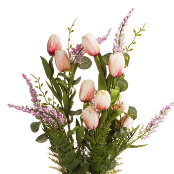 Peach  Artificial Tulip Stem Set of 2