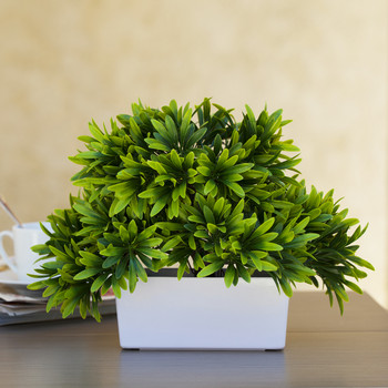 Artificial Tree  in White Planter-6261