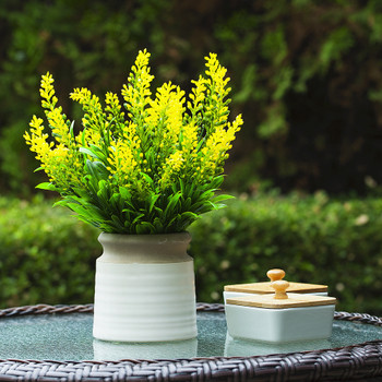  Artificial Lavender Floral Arrangement in Pot(Yellow)
