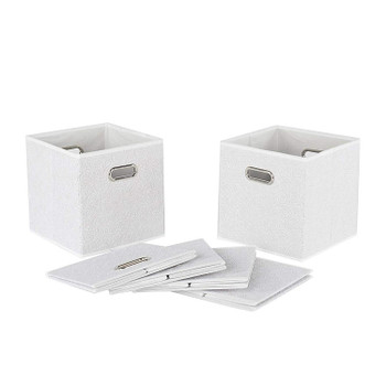  Fabric Storage Bins With Metal Handles (Set of 6)