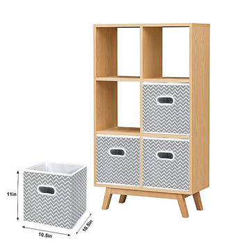 Fabric Storage Bins With Handles (Set of 6)