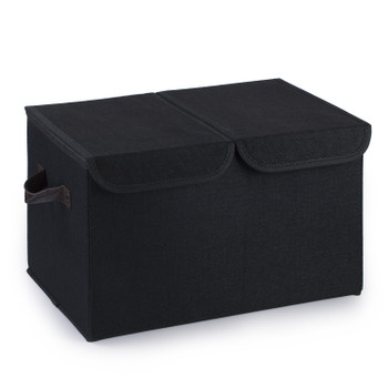 Collapsible Storage Bins with Cover(Black)