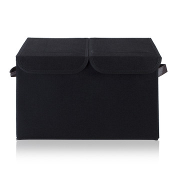 Collapsible Storage Bins with Cover(Black)