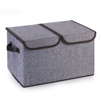  Collapsible Storage Bins with Cover(Grey)