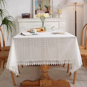 High Quality Washable Wrinkle Free Tablecloth with Tassel 