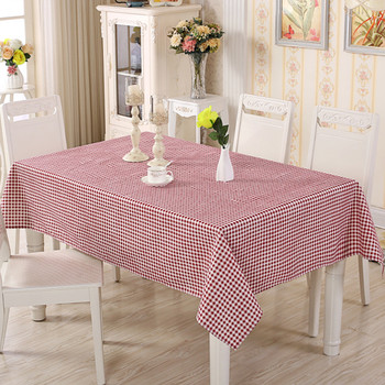 54"x 80" Red Pattern Natural Simple  Rectangle 100% Cotton and Linen Tablecloth