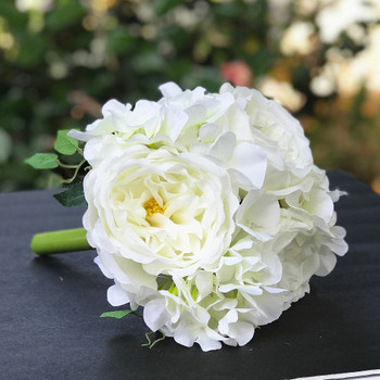 Cream Artificial Peony and  Hydrangea Mixed Floral Arrangement set of 2