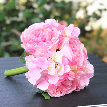 Pink Artificial Peony and  Hydrangea Mixed Floral Arrangement set of 2