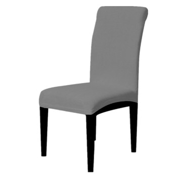 Grey Ultra Soft Stretch Fabric Dining Chair Slipcovers Removable  Anti-Dirty Fitted Furniture Protector Set of 4 