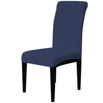Dark Blue Ultra Soft Stretch Fabric Dining Chair Slipcovers Removable  Anti-Dirty Fitted Furniture Protector Set of 4 