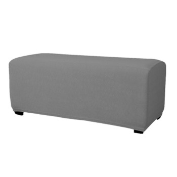 Grey Ultra Soft Stretch Fabric Oversize Ottoman Slipcovers Removable  Anti-Dirty Fitted Furniture Protector