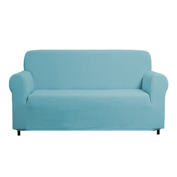 Steel Blue Ultra Soft Stretch Fabric Loveseat Slipcovers Removable  Anti-Dirty Fitted Furniture Protector
