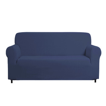 Dark Blue Ultra Soft Stretch Fabric Loveseat Slipcovers Removable  Anti-Dirty Fitted Furniture Protector