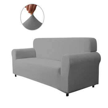 Grey Ultra Soft Stretch Fabric Loveseat Slipcovers Removable  Anti-Dirty Fitted Furniture Protector