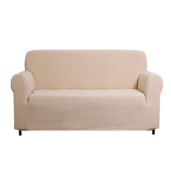 Ivory White Ultra Soft Stretch Fabric Loveseat Slipcovers Removable  Anti-Dirty Fitted Furniture Protector