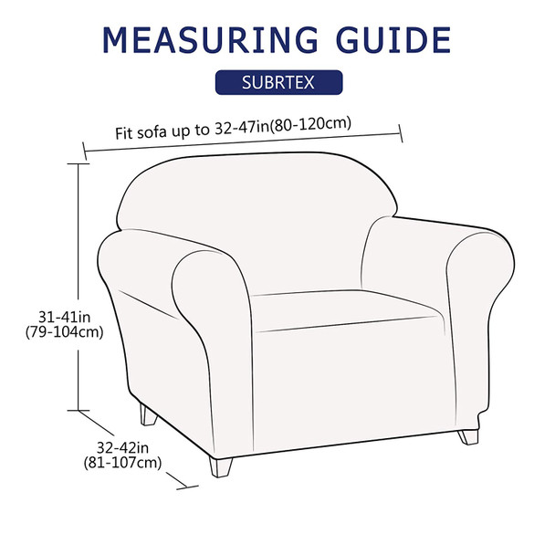 Elegant Jacquard Polyester Spandex Stretch Washable Box Cushion Armchair Slipcover-Dark Blue Elegant Jacquard Polyester Spandex Stretch Washable Box Cushion Armchair Slipcover-Dark Blue