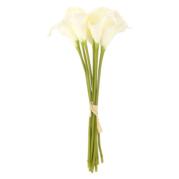 8 pcs Artificial Calla Lily Real Touch Flower for Bride Wedding Home Decoration