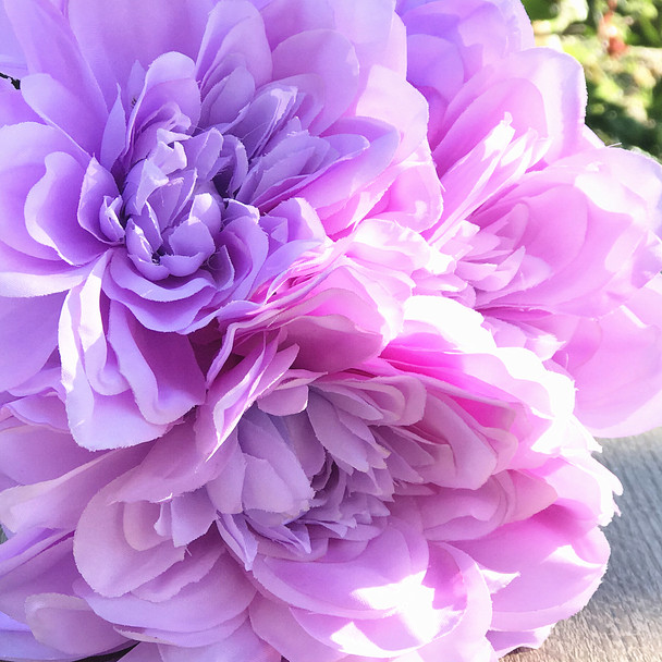 Purple Artificial Dahlia Flower Bouquet