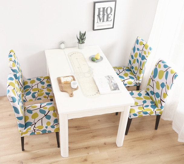 Season Flower Elegant Polyester and Spandex Stretch Washable Dining Chair Slipcover Chair Cover