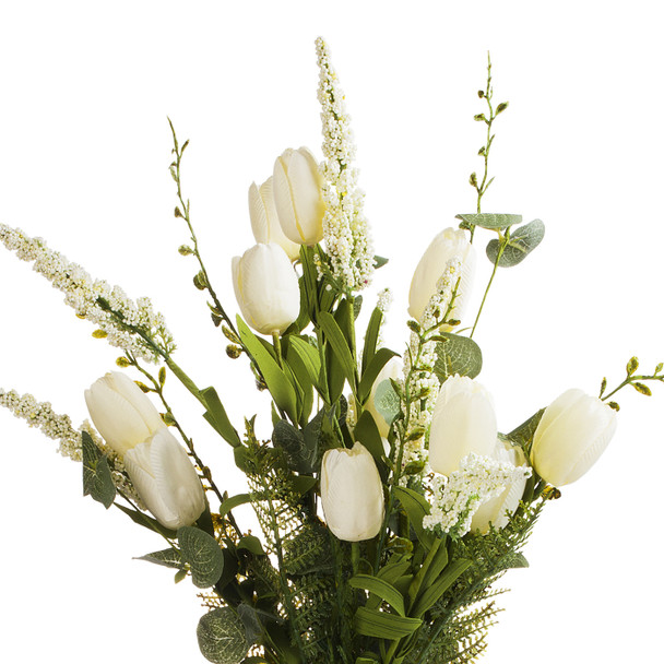 Cream Artificial Tulip Stem Set of 2