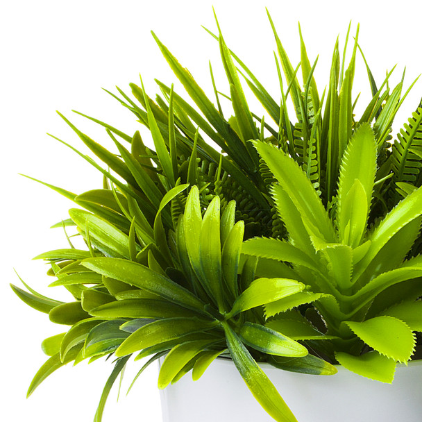 Artificial Greenery in White Pot-6206 Artificial Greenery in White Pot-6206