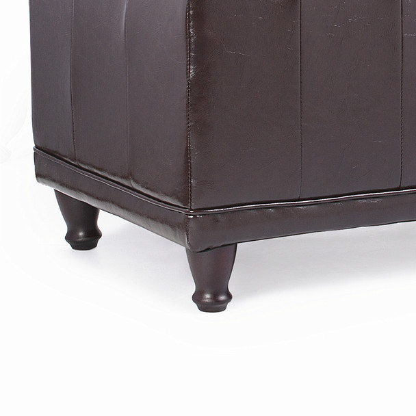 Aqua 42 Inches Large Modern Elegant Leather Rectangle Storage Ottoman(Chocolate) Aqua 42 Inches Large Modern Elegant Leather Rectangle Storage Ottoman(Chocolate)