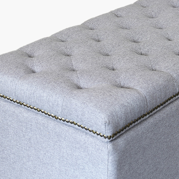 Cenna 42 Inches Modern Linen Fabric Rectangle Storage Ottoman(Light Grey) Cenna 42 Inches Modern Linen Fabric Rectangle Storage Ottoman(Light Grey)