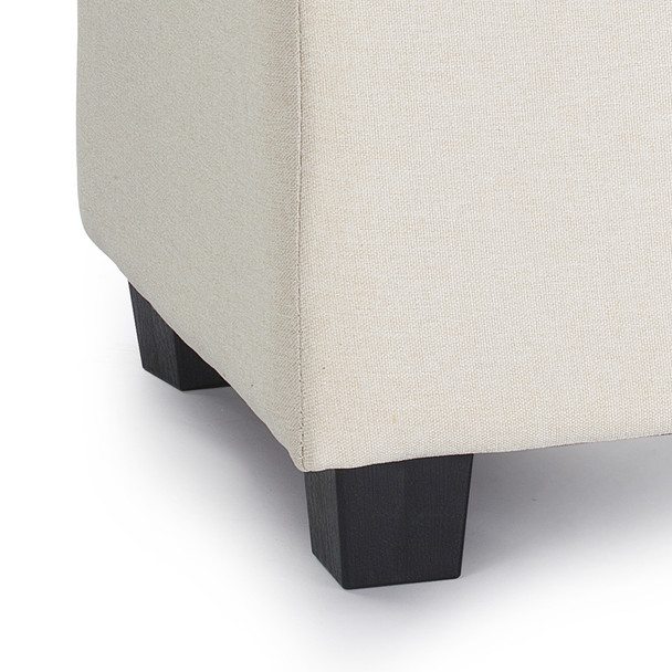 Tala 15 Inches Modern Linen Fabric Square Storage Ottoman(Beige) Tala 15 Inches Modern Linen Fabric Square Storage Ottoman(Beige)
