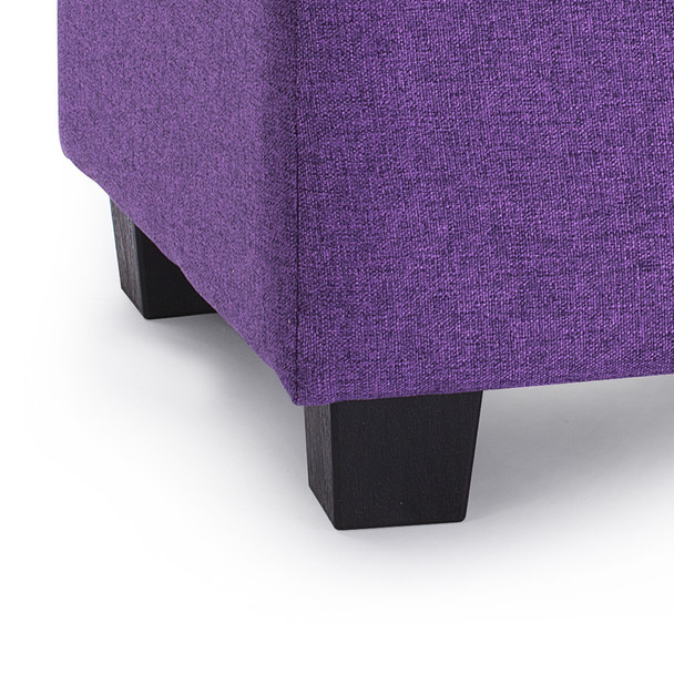 Tala 15 Inches Modern Linen Fabric Square Storage Ottoman(Purple) Tala 15 Inches Modern Linen Fabric Square Storage Ottoman(Purple)