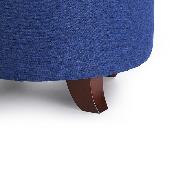 Ivy 18 Inches Modern Linen Fabric Round Storage Ottoman(Blue) Ivy 18 Inches Modern Linen Fabric Round Storage Ottoman(Blue)