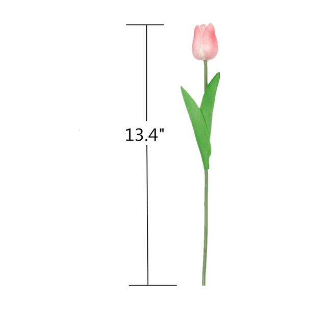 20 Pcs Artificial PU Real Touch Tulips Flower Stems (Pink) 20 Pcs Artificial PU Real Touch Tulips Flower Stems (Pink)