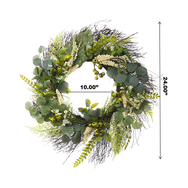 22" Artificial Daisy Flower Wreath with Green Leaves for Festival Celebration Front Door Wall Window Party Decoration 22" Artificial Daisy Flower Wreath with Green Leaves for Festival Celebration Front Door Wall Window Party Decoration