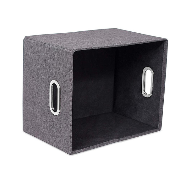 Large Collapsible Storage Bins with Cover（Dark Grey）