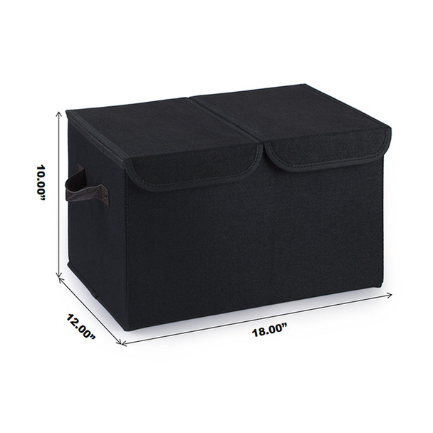 Collapsible Storage Bins with Cover(Black) Collapsible Storage Bins with Cover(Black)