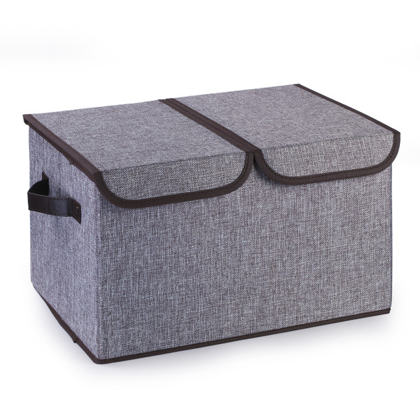 Collapsible Storage Bins with Cover(Grey) Collapsible Storage Bins with Cover(Grey)