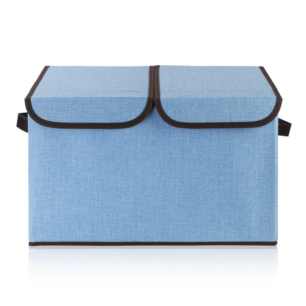 Collapsible Storage Bins with Cover(Blue) Collapsible Storage Bins with Cover(Blue)