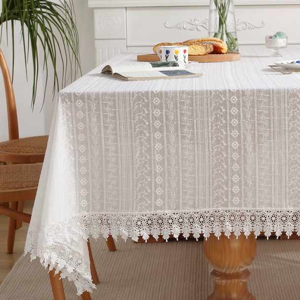 High Quality Washable Wrinkle Free Tablecloth with Tassel High Quality Washable Wrinkle Free Tablecloth with Tassel