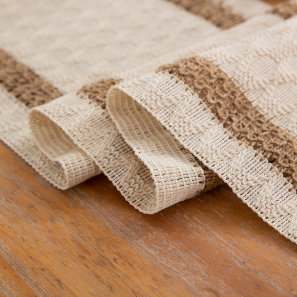 Farmhouse Rustic Table Runner for Summer Home Decor with Tassel Farmhouse Rustic Table Runner for Summer Home Decor with Tassel