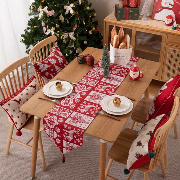 Modern Christmas Cotton Linen Table Runner for Dining Coffee Table Modern Christmas Cotton Linen Table Runner for Dining Coffee Table