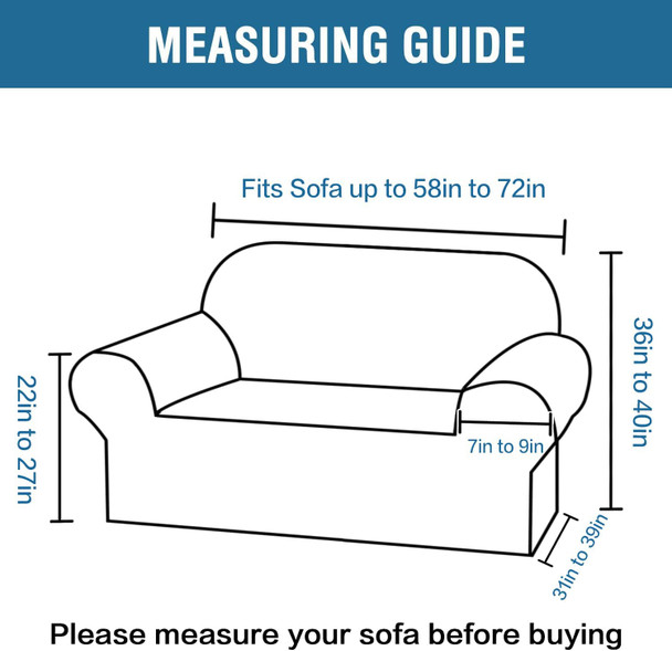 Ultra Soft Thick Stretch Velvet Fabric Loveseat Slipcover for 2 Cushion Couch Covers (Grey) Ultra Soft Thick Stretch Velvet Fabric Loveseat Slipcover for 2 Cushion Couch Covers (Grey)