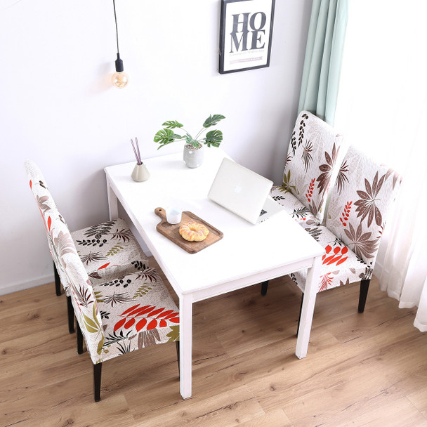 Yellow Leaf Elegant Polyester and Spandex Stretch Washable Dining Chair Slipcover Chair Cover Yellow Leaf Elegant Polyester and Spandex Stretch Washable Dining Chair Slipcover Chair Cover