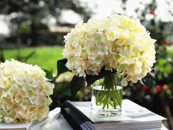 Blush Artificial Hydrangea Flower Bouquets Set of 3