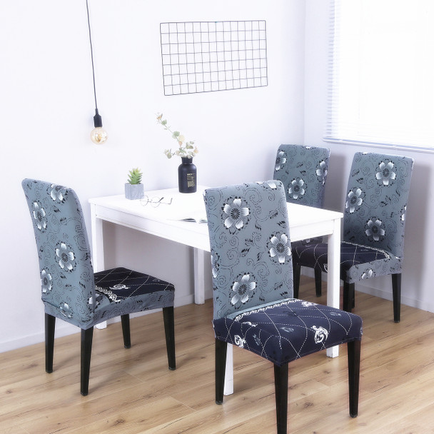 Grey Elegant Polyester and Spandex Stretch Washable Box Cushion Chair Slipcover Grey Elegant Polyester and Spandex Stretch Washable Box Cushion Chair Slipcover