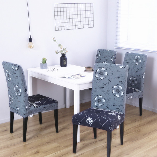 Grey Elegant Polyester and Spandex Stretch Washable Box Cushion Chair Slipcover Grey Elegant Polyester and Spandex Stretch Washable Box Cushion Chair Slipcover