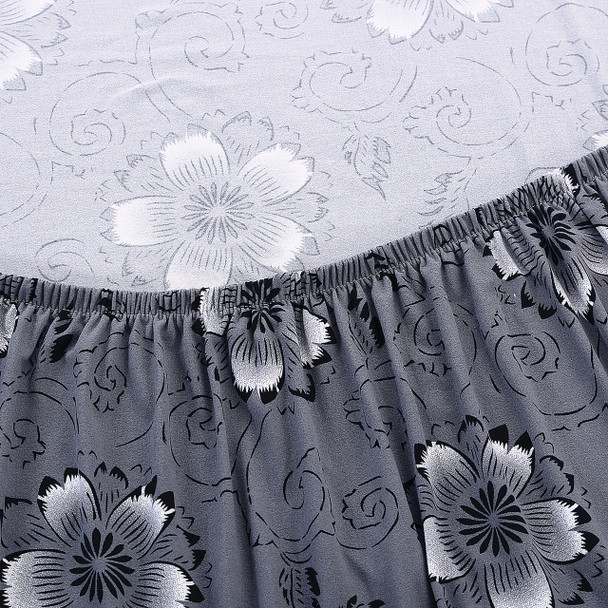 Grey Elegant Polyester and Spandex Stretch Washable Box Cushion Loveseat Slipcover