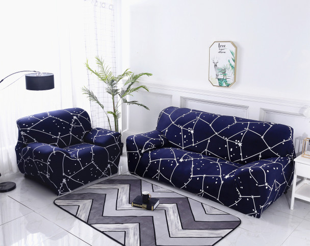 Dark Blue Elegant Polyester and Spandex Stretch Washable Box Cushion Loveseat Slipcover Dark Blue Elegant Polyester and Spandex Stretch Washable Box Cushion Loveseat Slipcover
