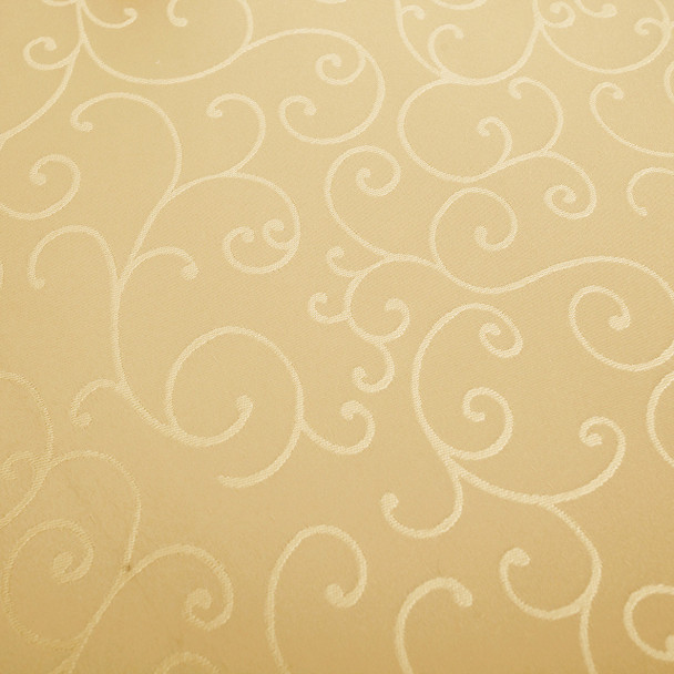 54"x 72" Pale Yellow Figured Dacron Rectangle Polyester Tablecloth 