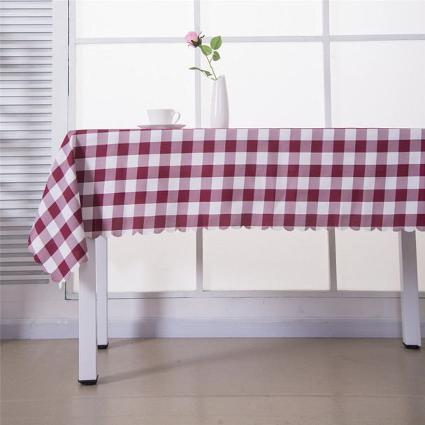 54"x 72" Wine Red Polyester Rectangle Tablecloth