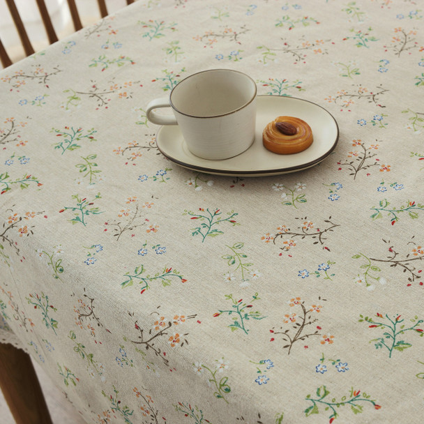54"x 80 " Green Grass Simple Rectangle 100% Cotton and Linen Tablecloth Decorative 54"x 80 " Green Grass Simple Rectangle 100% Cotton and Linen Tablecloth Decorative