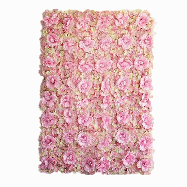 12 Pack 33 Sq ft. UV Protected 3D Silk Rose & Hydrangea Flower Wall Mat Panel(Pink) 12 Pack 33 Sq ft. UV Protected 3D Silk Rose & Hydrangea Flower Wall Mat Panel(Pink)
